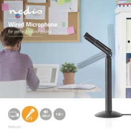 Microfono Desktop/Notebook/Smartphone/Tablet  con cavo jack 3,5 mm