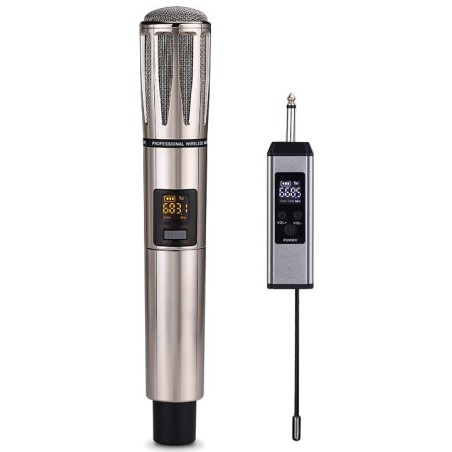 Microfono wireless ricaricabile UHF WF2024-1
