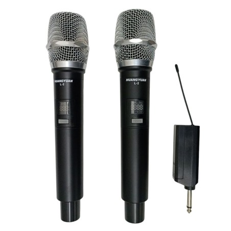 Coppia di microfoni Wireless ricaricabili UHF L-2