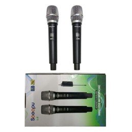 Coppia di microfoni Wireless ricaricabili UHF L-2