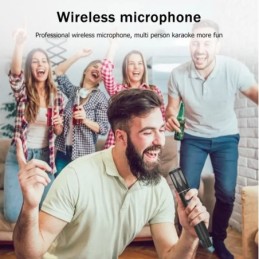 Coppia di microfoni Wireless ricaricabili UHF L-2