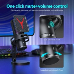 Microfono per streaming da gioco RGB USB/Type C GM7
