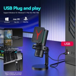 Microfono per streaming da gioco RGB USB/Type C GM7