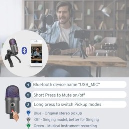Microfono a condensatore USB Bluetooth