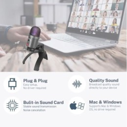 Microfono a condensatore USB Bluetooth