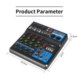 Mixer professionale 5 canali Bluetooth/USB/Stereo RCA