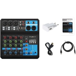 Mixer professionale 5 canali Bluetooth/USB/Stereo RCA