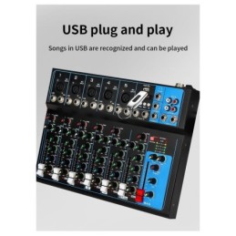 Mixer professionale 4/7 canali Bluetooth/USB/Stereo RCA
