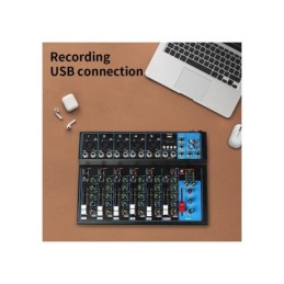 Mixer professionale 4/7 canali Bluetooth/USB/Stereo RCA
