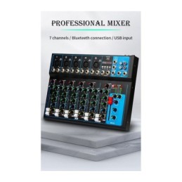 Mixer professionale 4/7 canali Bluetooth/USB/Stereo RCA