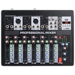 Mixer professionale 7 canali con Bluetooth e microfoni wireless 600W