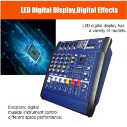 Mixer professionale 4 canali 250W x 2 con Bluetooth/USB/SD/MMC