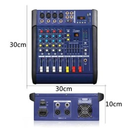 Mixer professionale 4 canali 250W x 2 con Bluetooth/USB/SD/MMC