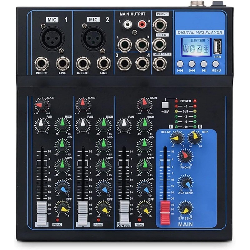 Mixer professionale 4 canali con Bluetooth/USB
