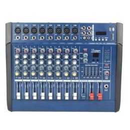 Mixer amplificato 2x250W 8 canali con Bluetooth/USB/SD
