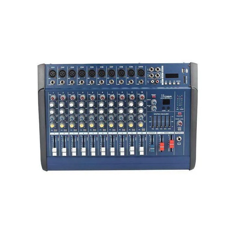 Mixer amplificato 2x250W 12 canali con Bluetooth/USB/SD  PMX1202D-USB