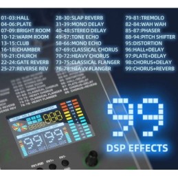Mixer professionale 18 canali 99 effetti DSP con Bluetooth/USB