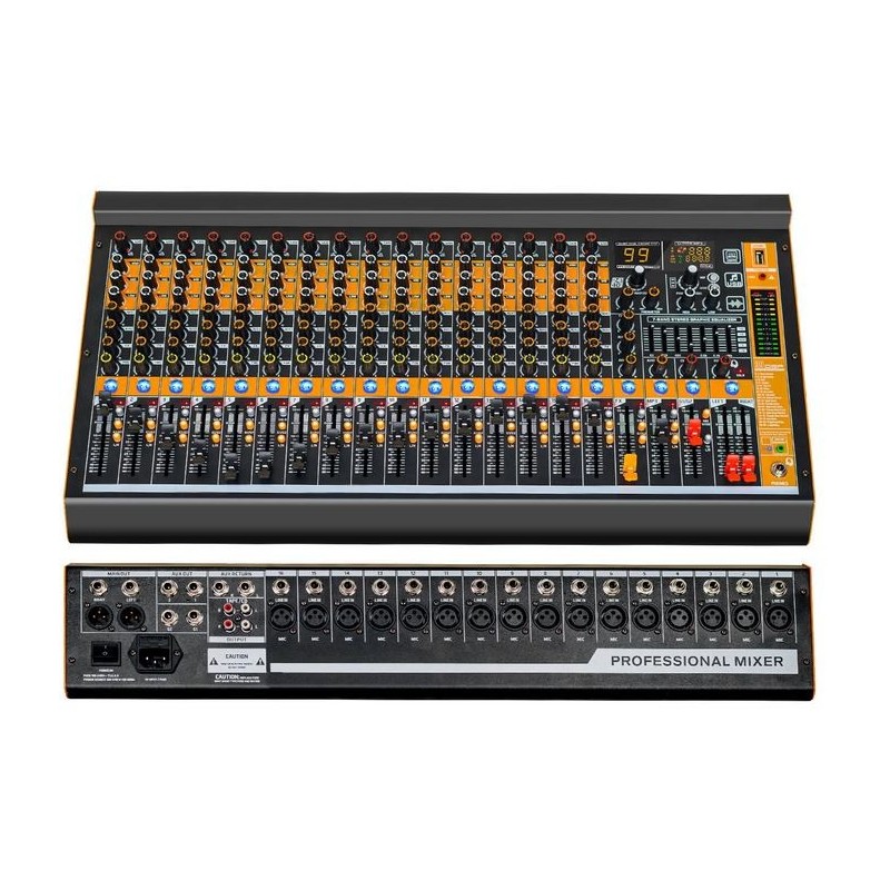 Mixer audio professionale 16 canali con Bluetooth/USB 99 effetti DSP