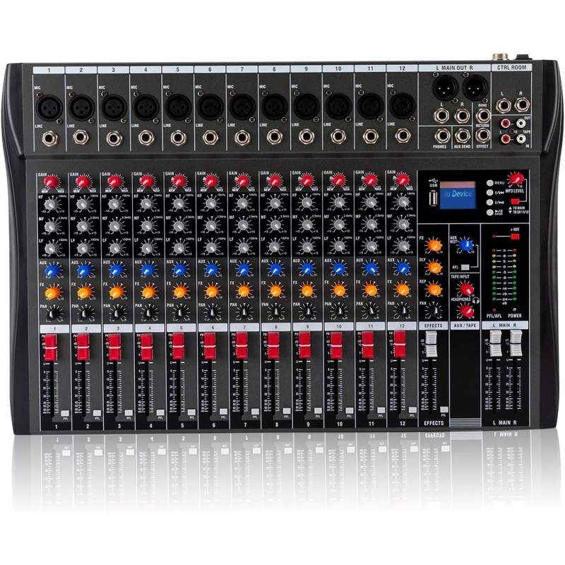 Mixer professionale 12 canali effetti DSP con Bluetooth/USB