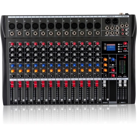 Mixer professionale 12 canali effetti DSP con Bluetooth/USB