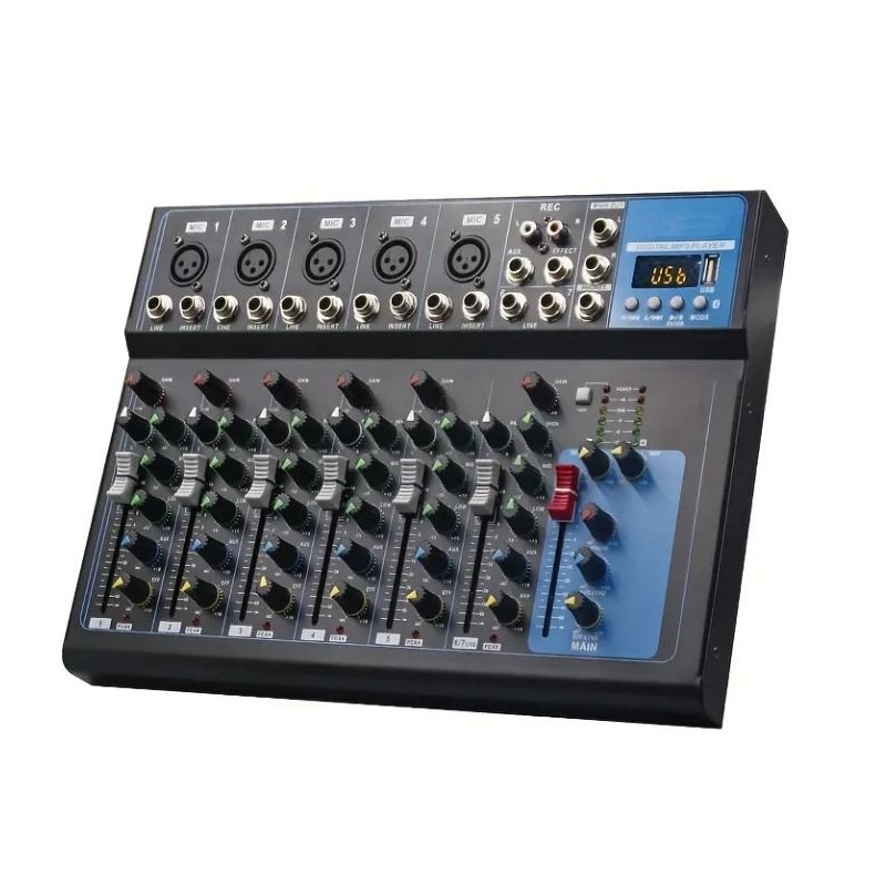 Mixer professionale 7 canali con Bluetooth/USB