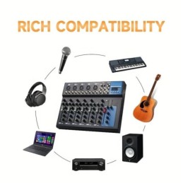 Mixer professionale 7 canali con Bluetooth/USB