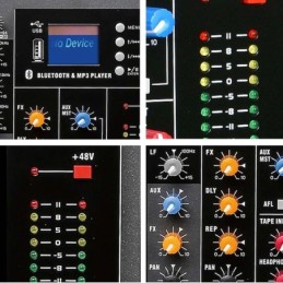 Mixer professionale 8 canali effetti DSP con Bluetooth/USB