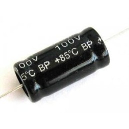 Condensatore Elettrolitico assiale 10uF 100V non polarizzato