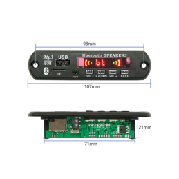 Scheda decoder MP3 con Bluetooth/USB/SD/FM e telecomando