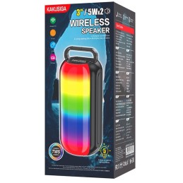 Altoparlante Bluetooth 2x5W Radio FM/USB/SD nero KK-3204
