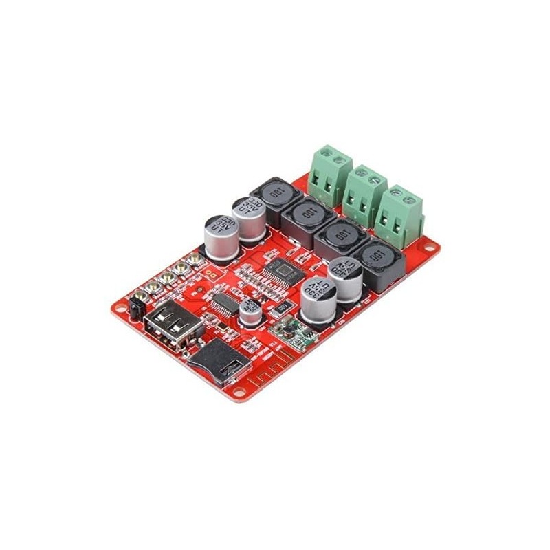 Amplificatore digitale 2x50W con Bluetooth, USB e scheda SD
