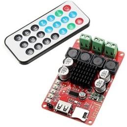 Amplificatore digitale 2x50W con Bluetooth, USB e scheda SD