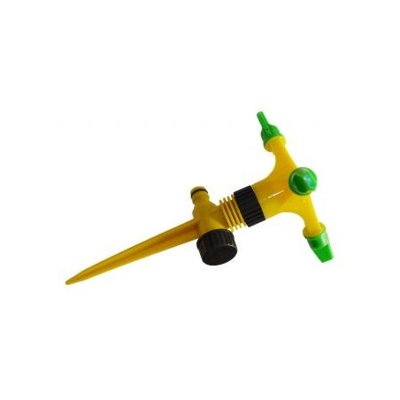Irrigatore rotante a 3 bracci e puntale in pvc