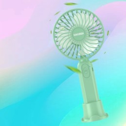 Ventilatore ricaricabile portatile con supporto da tavolo verde KSC-1510
