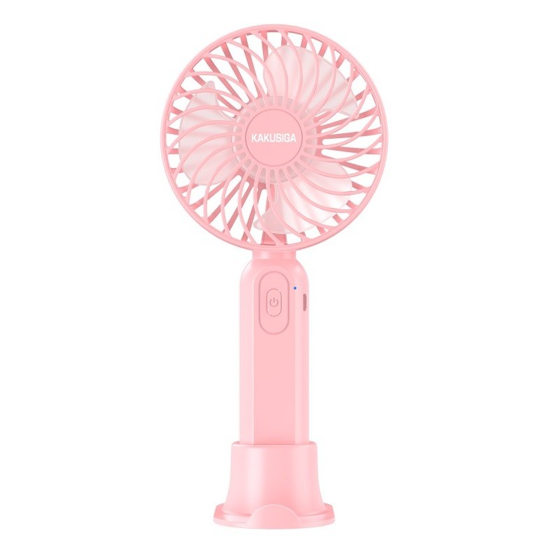 Ventilatore ricaricabile portatile con supporto da tavolo rosa KSC-1510