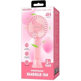 Ventilatore ricaricabile portatile con supporto da tavolo rosa KSC-1510