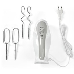 Frullatore 200W 5 velocità funzione turbo 2 Battitori/2 Dough Ganci