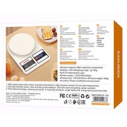 Bilancia elettronica da cucina bianco 1g-10kg KSC-1577