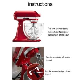 Gancio impastatore in acciaio inox per KitchenAid 5QT e 6QT