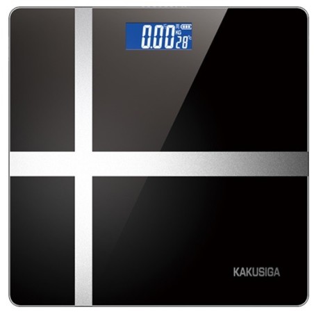 Bilancia pesapersone nera con display LCD KSC-1508
