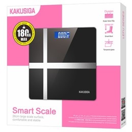 Bilancia pesapersone nera con display LCD KSC-1508