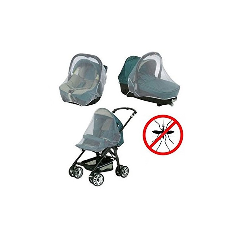 Zanzariera universale 3in1 per passeggino navicelle seggioloni auto 140x90cm