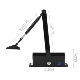 Chiudiporta con bloccoporta universale 40-60 kg nero