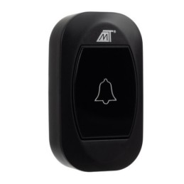 Campanello wireless nero con visualizzazione temperatura