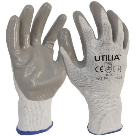 Guanti da lavoro in nitrile/nylon taglia 10 Utilia