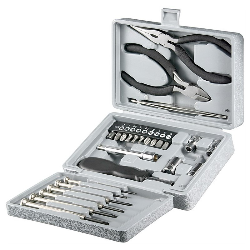 Kit universale utensili di precisione cacciaviti e pinze 25 pezzi
