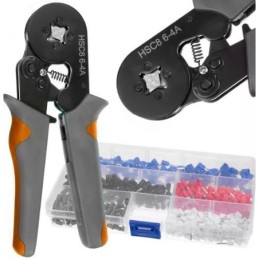 Pinza crimpatrice per terminali a crimpare 0,25-10 mm2 - kit 500 pz