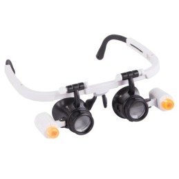 Lente d'ingrandimento a occhiali con LED – 25x