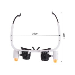 Lente d'ingrandimento a occhiali con LED – 25x