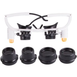 Lente d'ingrandimento a occhiali con LED – 25x